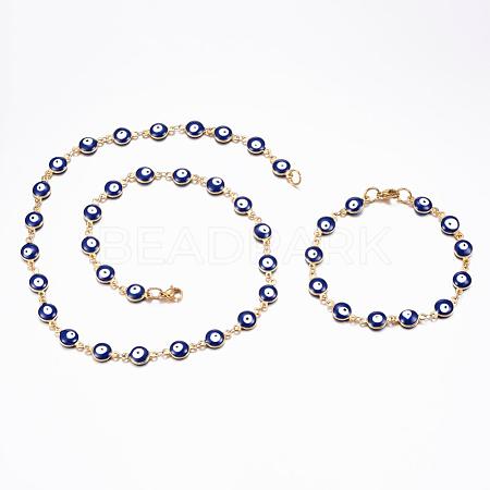 304 Stainless Steel Jewelry Sets SJEW-H086-03G-1