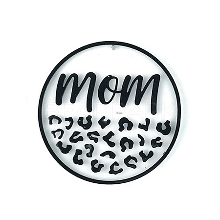 DIY Mother's Day Theme Flat Round Pendant Silicone Molds LS-SIMO-H010-02E-1