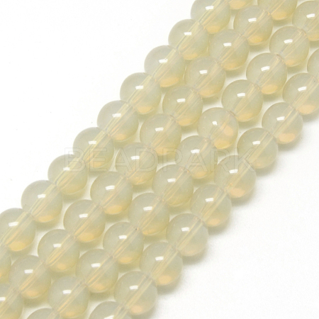 Baking Paint Glass Beads Strands X-DGLA-Q023-6mm-DB6-1
