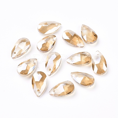 Faceted Glass Pendants GLAA-F069-S-A18-1