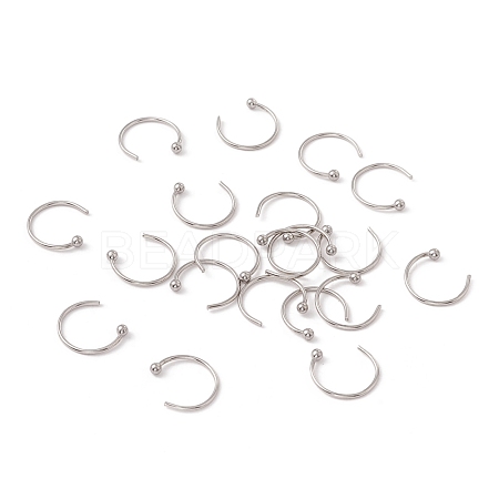 C-Shaped 304 Stainless Steel Ear Cuff Findings STAS-G266-17A-P-1