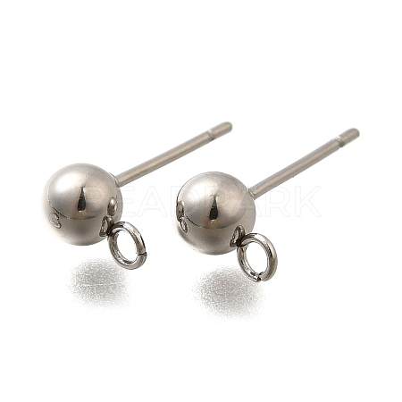 201 Stainless Steel Stud Earring Findings STAS-R156-01P-03-1