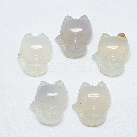 Natural White Agate Pendants G-T122-16E-1