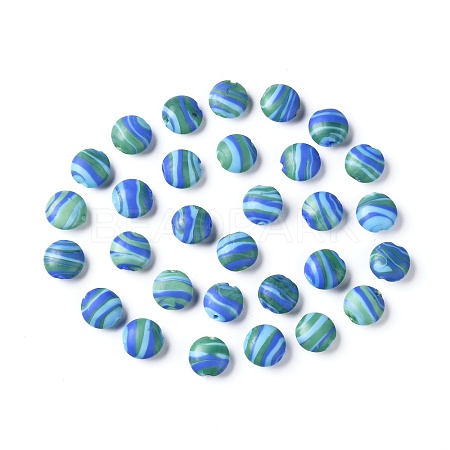 Handmade Frosted Lampwork Beads LAMP-H058-03-1