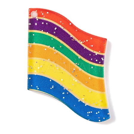 Rainbow Theme Acrylic Pendants MACR-U003-01G-1