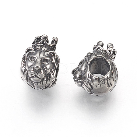 316 Surgical Stainless Steel European Beads STAS-F195-137AS-1