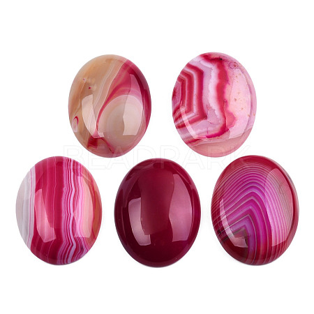 Natural Banded Agate/Striped Agate Cabochons G-T122-22A-1