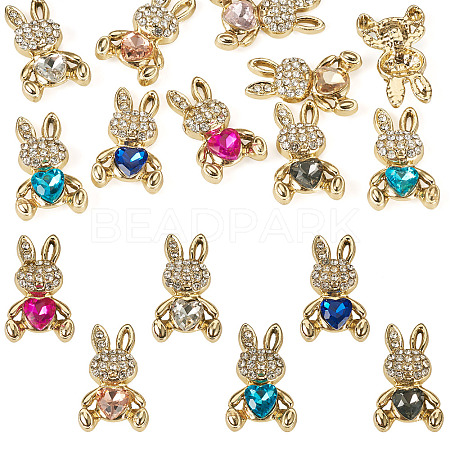 10Pcs UV Plating Alloy Pendants ALRI-TADJ0001-03-1