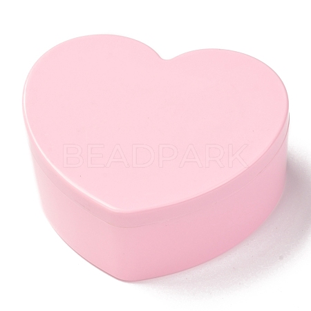Heart Plastic Jewelry Boxes OBOX-F006-09B-1