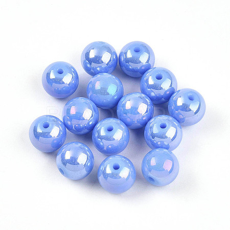 Electroplate Pearlized Glass Pearl Beads EGLA-T021-14C-05-1