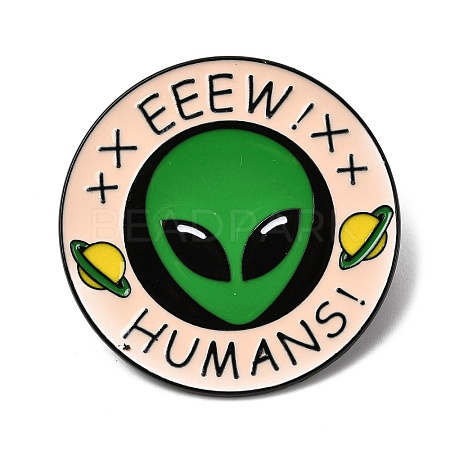 Alien "EEEW! HUMANS!" Enamel Pins JEWB-D310-01EB-01-1
