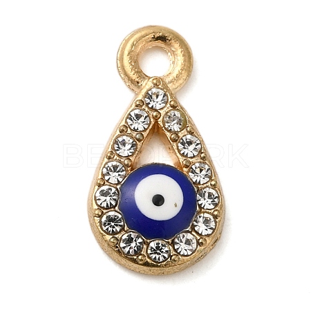 Alloy Enamel Rhinestone Glass Pendants X1-ENAM-U003-02G-09-1