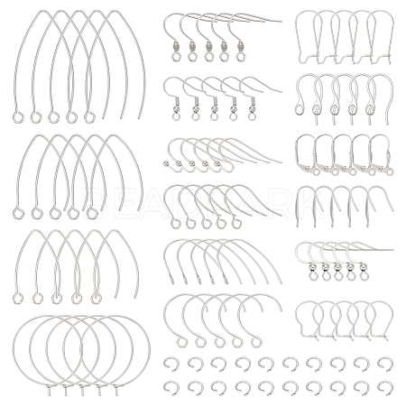 304 Stainless Steel & 316 Surgical Stainless Steel Earring Hooks & Earring Hooks & Jump Rings STAS-UN0002-89P-1
