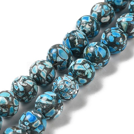 Synthetic Gemstone Dyed Beads Strands G-P507-03B-10-1