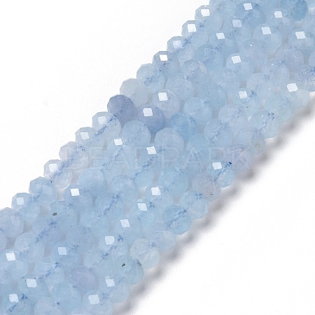 Natural Aquamarine Beads Strands G-E362-05-6mm-1