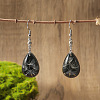 Resin & Alloy Dangle Earrings WGE62B3-03-1