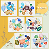 168Pcs 24 Style Cat Eye Cabochons CE-PH0001-05-4