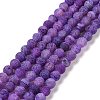 Natural Crackle Agate Beads Strands G-G055-8mm-8-2