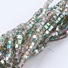 Electroplate Glass Beads Strands EGLA-F121-HP-A02-1