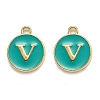 Golden Plated Alloy Enamel Charms ENAM-Q437-15V-1