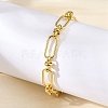 304 Stainless Steel Oval Link Chain Bracelets for Women BJEW-P348-01C-G-3