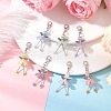 Flower Angel Acrylic Pendant Decorations HJEW-JM03660-1