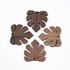 Undyed Walnut Wood Pendants WOOD-T023-11-1