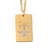 Golden 202 Stainless Steel Constellation Pendants Necklaces NJEW-K380-02G-02-1