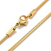 Ion Plating(IP) 304 Stainless Steel Square Snake Chain Necklaces LS-STAS-A066-07-01G-2