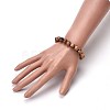 Woman's Wood Beads Stretch Bracelets BJEW-JB04121-01-3