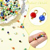 190Pcs 19 Colors Opaque Glass Pendants PALLOY-CJ00056-3