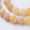 Natural Weathered Agate Beads Strands G-G589-8mm-02-6