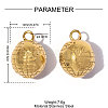 304 Stainless Steel Pendants SA-OY002-03G-2