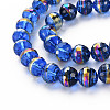 Electroplate Transparent Glass Beads Strands EGLA-N006-031-A05-3