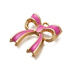 Rack Plating Alloy Enamel Pendants ENAM-S021-04G-E-2
