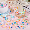 800Pcs 8 Colors Opaque Plastic Beads KY-SC0001-87-4