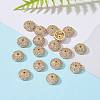 Apetalous Half Round/Dome Brass Micro Pave Cubic Zirconia Bead Caps ZIRC-D062-G-6