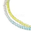 Transparent Gradient Color Glass Beads Strands GLAA-H021-01A-14-3