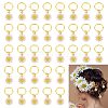 24Pcs Alloy Enamel & Iron Braiding Hair Pendants Decoration Clips OHAR-AB00008-1