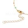 Brass Enamel Lumachina Chain Anklets AJEW-AN00397-3