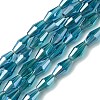 Transparent Electroplate Glass Beads Strands GLAA-K064-05A-PL02-1
