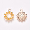 Golden Plated Alloy Enamel Charms PALLOY-TAC0011-30C-2