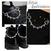 6Pcs 3 Styles Hip-hop Style Stainless Steel Shoe Chains FIND-CJ0003-91-7