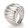 Non-Tarnish 304 Stainless Steel Textured Chunky Ring for Women RJEW-B040-17A-P-1