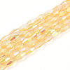Transparent Electroplate Glass Beads Strands GLAA-K064-05A-01C-1
