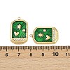 304 Stainless Steel Rhinestone Pendants STAS-P415-16G-3