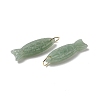 Natural Green Aventurine Carved Pendants G-G314-01G-03-2