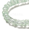 Transparent Crackle Glass Beads Strands GLAA-D025-01C-3
