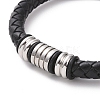 304 Stainless Steel Column Beaded Bracelet with Magnetic Clasps BJEW-P275-14P-2