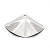 Tarnish Resistant Carved 304 Stainless Steel Fan Pendants STAS-N073-10-2